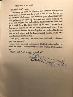 an open book with writing on it and two pictures in the bottom right hand corner