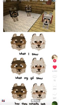 an image of a dog in minecraft with text that reads, what's my gf soul? how they actually look