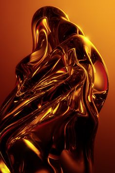 an abstract image of gold colored material