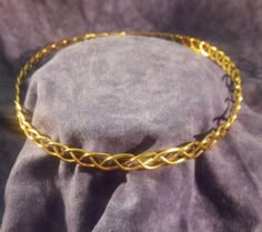 Cal's Crown Medieval Circlet, Simple Gold Circlet, Gold Circlet, Copper Braided Wire Circlet, Medieval Circlet Crown, Gold Circlet Crown, Jeweled Circlet, Medieval Circlet Jewelry, Chain Circlet