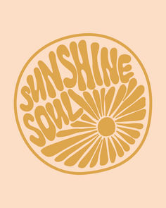 an orange and yellow logo with the words sunshine sound on it's bottom half