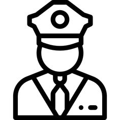 a black and white image of a police officer