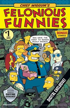 the simpsons cartoon character is surrounded by other characters