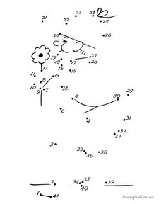 an animal dot to dot game with numbers and letters on it, including the letter s