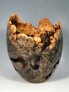 a bowl that has some kind of wood in it