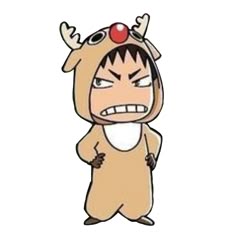 a cartoon character with an evil look on his face