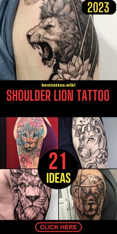 some tattoos that are all different colors and sizes