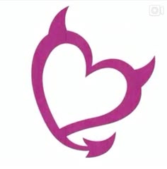 a pink heart with an arrow in the middle