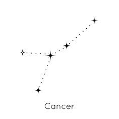 Fine Line Star Sign Tattoo, Cancerian Tattoo Minimalist, Minimalist Cancerian Tattoo, Cancerian Tattoo Constellation, Cancerian Star Sign Tattoo, Cancerian Constellation Tattoo, Cancerian Fine Line Tattoo, Cancerian Tiny Tattoo, Cancerian Tattoo For Women Constellation