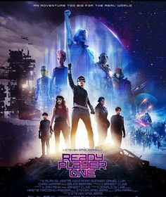 the movie poster for ready player one, starring actors from all over the world in sci - fi