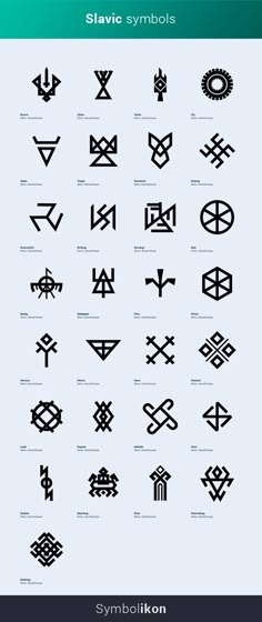 an image of some type of symbols that are in different styles and sizes, including the letters