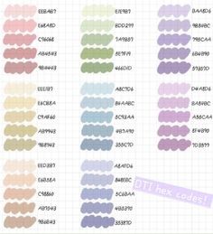 the color chart for different shades of pastel colors, with text that says it's not easy to read