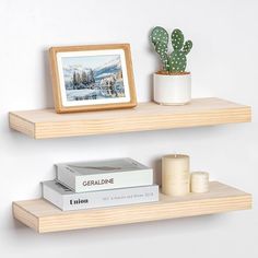 Amazon.com: Floating Shelves 24 Inch Long, 8 Inch Deep Wood Wall Shelves Set of 2, Thick Wooden Bathroom Shelf, Farmhouse Rustic Floating Shelf for Living Room, Bedroom, Kitchen, Unfinished - No Stain - DIY : Home & Kitchen Cheap Wooden Shelves, Small Floating Shelves With Groves, 15” Floating Shelf, Floating Shelves Kids Bedroom Wood, Floatinh Shelves Qnimal, Floating Wood Shelves Lowe's, Wooden Bathroom Shelves, Diy Wall Shelves, Wall Storage Shelves