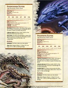 an image of a brochure with pictures of different types of dragon's