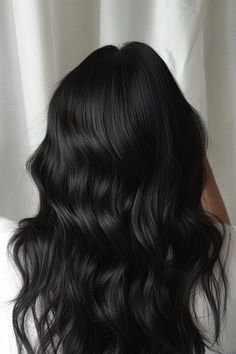 Jet black hair color is a bold and timeless option that adds elegance and drama to your look. Whether you choose short styles or medium-length cuts, there are many ideas to inspire you. A blue tint can bring a modern vibe, while highlights create depth. From classic solid shades to unique blends, jet black hair is versatile for a standout appearance. Edgy Hair, Jet Black Hair Dye, Black Bob Haircut, Black Hair 90s, Black Pixie Cut, Blue Black Hair, Jet Black Hair, Black Hair Dye, Balayage Highlights