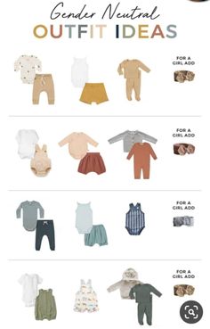 Gender Neutral Outfit Ideas, Unisex Newborn Clothes, Gender Neutral Capsule Wardrobe, Gender Neutral Baby Outfits, Gender Neutral Baby Announcement Outfit, Newborn Capsule Wardrobe, Gender Neutral Outfits Baby, Gender Neutral Wardrobe, Neutral Baby Wardrobe
