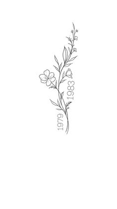 a black and white drawing of flowers with the word love written on it's side
