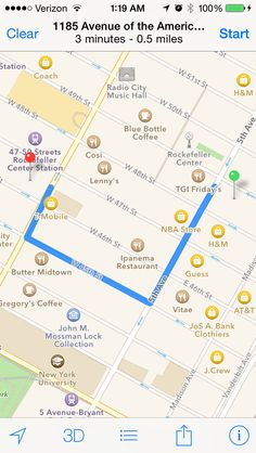 an iphone map showing the location of a restaurant