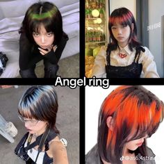 Angel ring (a type of colouring your hair)#haircolor #hairdresser Angel Hair Colour, Hair Dye Highlights Ideas, Type Of Hair Dye Styles, Angel Hair Dye, Hair Dye Types, Hair Dye Ring Around Head, Ring Hair Dye, Types Of Dyed Hair, Types Of Dyed Hair Styles