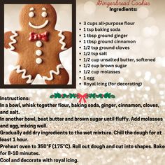 a recipe for gingerbread cookies with instructions