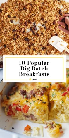 the top 10 popular big batch breakfasts to make for your next family dinner or brunch