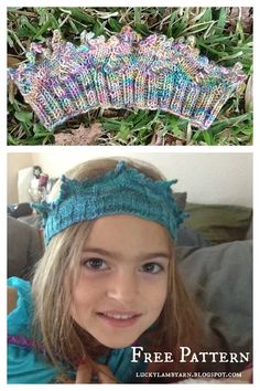 Child Crown Free Knitting Pattern Knitted Crown Pattern Free, Knitted Crowns Free Pattern, Knit Crown Pattern Free, Crown Knitting Pattern Free, Free Knitting Pattern For Crown, Knit Crown Pattern, Crown Knitting Pattern, Knitted Crown For Kids, Knitted Crown Headband