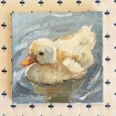 Periwinkle, peachy pink, soft buttery yellow, green and soft sky blue…all the colors in ducklings, all the colors of spring. 🩵🧡💛💚 These were so fun to paint!  Reminds me of when the girls were a little smaller and to keep them close while walking through a parking lot, I’d say, stay close little ducklings. And isn’t that the sweetest how they do so tightly trail behind their mommas? ❤️ Realistic Watercolor Drawing, Periwrinkle Blue, Cute Nature Painting, Watercolor Art Creative, Oil Paint Idea, Painting Of A Duck, Aesthetic Paintings Simple, Soft Painting Ideas, Blue With Yellow