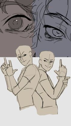 two anime characters with different expressions on their faces