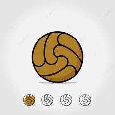 an image of a volleyball ball with four different colors and shapes on the bottom half