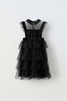 - Black | ZARA United States Zara Tulle Dress, Halloween Black Tulle Dress, Zara Tulle Midi Dress, Black Tulle Tutu Dress For Costume Party, Black Tulle Tutu Dress For Summer, Trajes De Tul, Zara Brown Tulle Dress, Zara Tutu Dress, Zara Black Ruffle Dress