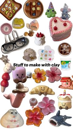 there are many different items that can be used to make clay crafts for kids and adults