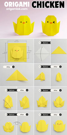how to make an origami chicken