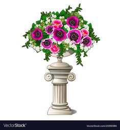 a vase filled with pink and white flowers