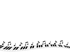 a piano with musical notes on it