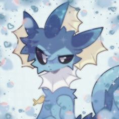 a very cute looking blue dragon with big eyes