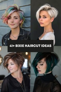 For a modern and versatile hairstyle, try the Bixie. A trendy blend of the pixie and bob. Get inspired with some ideas here. Pixie Bob With Undercut, Bubble Pixie, Messy Pixie Bob, Feathered Pixie Haircut, Bixie Colour Hair, Long "bixie" Haircut, "bixie" Haircut Tutorial, Bixie 90s Haircut 2024, Bixie Colour Haircut 2024