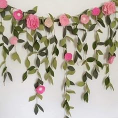 Paper Flower Vine, Felt Flower Garland Wall Hanging, How To Make Fabric Flower Mobile, Flower Garland Birthday, Diy Flower Mobile Hanging Decor, Flower Mobile For Kids Room, Fabric Flower Mobile Hanging Decor, Handmade Flower Mobile Hanging, Flower Birthday Garland