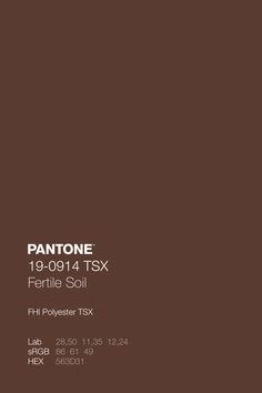pantone's 91 - 1218 tcx potting soil is shown in brown
