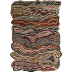 Brayden Studio® Ramsay Handmade Wool Brown/Red/Beige Rug & Reviews | Wayfair Earth Rug Art, Swirling Earth Tones, Funky Rugs Nature Inspired, Abstract Texture Earthcolored, Brown Tufted Rug, Multicolor Wool Texture, Abstract Wavy Pattern In Earth Tones, Abstract Colorful Rug Close-up, Colorful Abstract Carpet Close-up