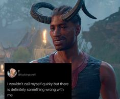 an image of a man with horns on his head