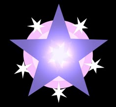 a purple star with white stars on it