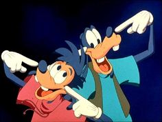 goofy and pluto pointing at each other with the caption goffy has a son