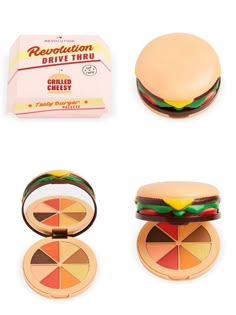 Food Themed Makeup Products, Food Makeup, Burger Makeup, Weird Makeup Products, Food Inspired Makeup, Food Inspired Makeup Looks, Cheetos Makeup Palette, Food Makeup Palette, Food-inspired Eyeshadow Palette