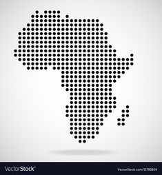 the map of africa made up of dots