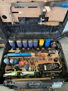 an open toolbox filled with different tools