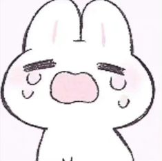 the face of a cartoon character with eyes closed and nose wide open, drawn in pencil