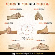 #mudras #dailymudras #mudra #dailyyoga #yogastrong #yoga #yogahealth #yogaposes #inhale #nose #nosefiller #rednose #nosebleed #health #freshair #healthyliving #healthybody #healthcare #healthyhabits #fitness #fitnesscoach #fitlife #fitnesstips #bodyfitness #body #fitnation #problem #practice #friday #feelbetter Mudra For Running Nose, Nose Chakra, Mudra For Nausea, Mudra For Allergies, Mudras For Headache, Mudras For Cough And Cold, Mudra For Cough, Mudra For Congestion, Mudras For Eyes