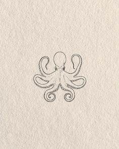 an octopus drawn on paper with ink