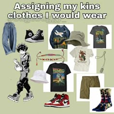 Deku Fits, Deku Mall Outfit, Izuku Midoriya Outfit Ideas, Deku Outfit Ideas, Mha Deku Casual Clothes, Deku Inspired Outfit, Casual Deku Outfit, Izuku Mall Outfit, Izuku Midoriya Inspired Outfits
