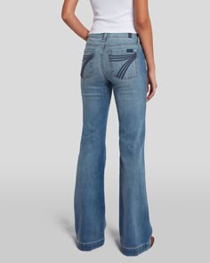 7 for All Mankind Dojo Distressed Authentic Light womens western fashion seven jeans free shipping Boltranchstore.com viral popular